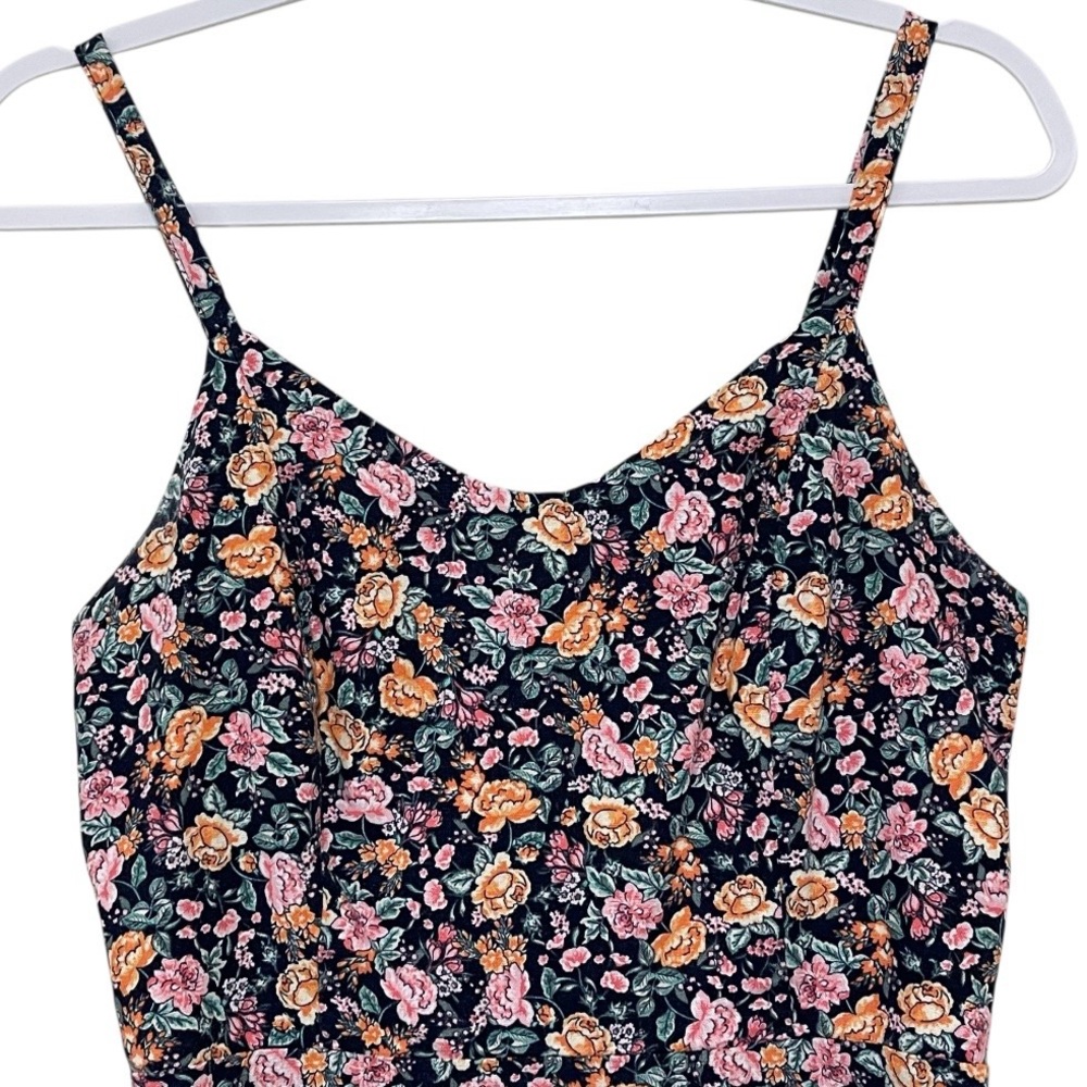 Old Navy Ditsy Floral Cami Mini Dress Linen Blend Flirty Boho Cottage Size M - Picture 3 of 13